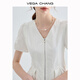 Vega Chang Temperament Kleid für Frauen Sommer 2025 Neues lässiges Festkörper -Farb -Taille -Schlampe und eleganter weißer langer Rock Klavier weiß M.