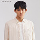 GANT【100%亚麻】GANT/甘特春秋男透气休闲复古宽松扣领美式长袖衬衫 34白色 L