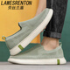 Lawesrenton Brand Canvas Zapatos para hombres en verano Nuevos zapatos casuales transpirables para hombres con olor y zapatos livianos para hombres en un pie, verde claro 39