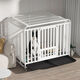 Congteng Dog Cage Indoor Large Dog Medium Bold Square Tube Toilet Border Shepherd Household Six-Sided Golden Retriever Labrador Cage White#Upgraded Three-Sided Full Tube#2.0 Bold Square Tube Style 110*72*95#Suitable for Large Dogs