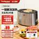 Tenfly Toaster Toaster Stainless Steel Multi-Slice Toaster Home Desktop Toaster Commercial Multi-Slice Bread Export to Domestic Sales One-Click Defrosting and Heating Includes Practical 2-piece Set