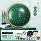 
hluru ethereal drum 15-tone 14-inch lotus color hollow drum ethereal piano steel tongue Zen drum beginner professional-grade percussion instrument Huashu 13-inch 15-tone D-tuning stone green + drum stand + full set of accessories