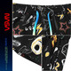 NASALIKE official full-print graffiti shorts men's summer casual shorts beach large pants men's sports breathable cotton pants white XL (recommended 129-145Jin Jin equals 0.5 kg)
