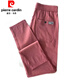 Pierre Cardin Herren -Leinenhose für Sommer dünne Freizeithosen Solid Farbe vielseitige Schlanke Hose Lose Trendy Sport Harem Hosen Weiß 33