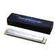 
Tongbao TOMBO harmonica 6624S collection model high-end all-metal copper grid version 24-hole polyphonic harmonica professional performance #F tune [metal copper grid version]