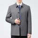 Pier Cardin middle-aged and elderly high-end wool jacket men's spring and autumn new jacket business casual loose dad's suit no iron jacket shirt 2287 lapel buttons - dark blue 2XL (185) - Recommended weight 165-175Jin [Jin equals 0.5 kg]