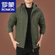 Romon Herrenjacke Herbst und Winter plus Samtjacke Herren Winter Casual Clothes Herren-Top-Kleidung für Männer mittleren Alters Dicke 9898 [dunkelblau] Abnehmbares Hut-Assode-Velvet ohne zusätzlichen Preis l 175spezifikationen (135jin [Jin ist gleich 0,5 kg])
