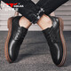 Chaussures pour hommes de famille de taureaux Chaussures en cuir décontractées British Style Men's Business Formel Shoes Black Lace Chaussures Men's Black 42