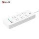 Bull (toro) 20W PD Apple Cargo de carga rápida/tablero de alambre/enchufe/Conector Tipo C+USB+6 Jack Longitud completa 3 metros White GNV-U1206 Control de control principal