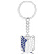 
Ha Fanyou's Freedom Wings Keychain Attack on Giant Schoolbag Pendant Men's Anime Peripheral Jewelry Pendant Accessories 7028 Silver Blue Model