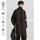 Piaget Zall high-end all-wool double-sided woolen coat 100% men's 2025 autumn and winter new style mid-length commuter men's coat, rainstorm gray regular style - no liner XL (180)
