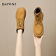 Daphne botas Martin de suela gruesa para mujeres en primavera y otoño 2023 botas de trabajo retro amarillo 38