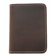 Cattle breeder men's retro Crazy Horse Pickup Box Cowhide Card Pack with Head Layer Cowhide Card Pack with Multifunctional Genuine Leather Clip Short Ultra-Thin Driver's License Dark Brown [Crazy Horse Pickup Box Cowhide]