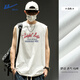 Warrior Summer Breathable Pure Cotton Vest Men's American Fashion Mandle Basketball décontracté Basketball polyvalent pour hommes Sans manches