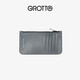 GROTTO Classic Arrow Mark Genuine Leather Light Luxury Simple Multi-Slot Card Holder Card Holder New Year Gift Elephant Gray