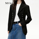 MO&Co. Suit Power Jacket Retro Waist Casual Suit Professional Suit Suit Women Black XS 155