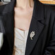 Idel's high-end rhinestone synthetic cat's eye wheat ear brooch, elegant and cute Japanese light luxury anti-exposure buckle Internet celebrity gift rhinestone tree small brooch XZ0076