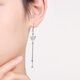 Saturday Fortune (ZLF) PT950 platinum earrings for women, classical tassel butterfly dance earrings T 3.85g