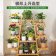 Yiga Flower Stand Balcony Flower Stand Storage Rack Floor-standing Multi-layer Plant Flower Stand A-shaped Original Color 9-Layer-Quannan Bamboo