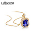 LEROGENI necklace Women's Tanzania Blue Gem Pendant High-end Jewelry Valentine's Day Birthday Memorial Gift 2.88ct Tanzania Kilimanjaro Blue
