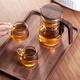 Tea Prince Magnetic Teapot Patented Design Filters Tea Water Separation High Borosilicate Glass Tea Making Artifact Tea Set Transparent 800ml + 2 Tea Cups