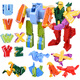 Xinlexin Digital Déformation du bloc de construction du bloc de construction Robot Robot Set Digital Team Boy and Girl Gift 26 lettres Animal Set Big Box Box 2918