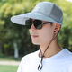 
High-end hat Men's summer baseball hat Outdoor sun hat Large brim fishing hat Mountaineering sun protection baseball cap Large brim (khaki) L size [can be worn to 60]