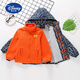 Disney (Disney) Boys' Jacket Spring Autumn Winter 2025 New Spring Clothes for Big and Small Children's Tops Detachable Three-in-One Children's Charge Jacket Gray Squinting Letters Three-in-One 160 cm