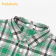 Balabala Official Authentic Children's Shirt Boys' Shirt Long Sleeve 2025 Spring and Autumn Clothing Girls Plaid Green Tone 00444 90 cm