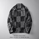 JIAYE Working denim jacket men's spring and autumn new casual and handsome American loose jacket men's trendy black jacket black XL 170-175cm [130-150Jin [Jin equals 0.5 kg]]