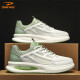 DeerWAY men's shoes men's 2025 summer board shoes men's mesh white shoes fashion casual sports shoes rice light green 42