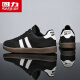 Zapatos para hombres Warrior Autumn Autumn Breathable informal Sports Shoes Retro Shoe Retro Forrest Gump Shoes 0053 Blanco y negro 41