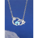 Tongrubi 2023 exclusive necklace for twelve zodiac signs to send girlfriend's temperament diamond-inlaid hollow moonstone pendant clavicle chain gift Aries K-1478