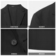 Jinlilai [Maschinenwaschbarer und Nicht-Eiswolle] Frühling und Sommer neuer Anzug Herrener Slim Formal Business Casual Jacke Anzug Black-99 50 a