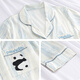 Han Ziduo mignon panda pyjamas couple tenue un homme et une femme glace d'été en soie à manches courtes simulées en soie d'été mince vêtements 3653 femmes 3897 hommes femmes m