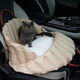 Fu Jian Pet Car Nest Dog Safety Seat Passenger Seat Cushion Cat Go-Out Portable Bag Small Dog Car Riding Artifact Light Khaki