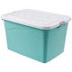 Chenzhi Shangpin Storage Box Extra Large Plastic Box for Household Products Wholesale Storage Box Clothes Storage Box Dormitory Thickened Organizing Box Crystal Blue 350# (Length 80* Width 59 Height 48cm)