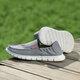 Monide brand canvas shoes men's summer old Beijing cloth shoes fashionable and breathable men's casual shoes soft sole lightweight men's shoes light gray 39