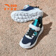 ANTA children's shoes for boys and girls, mesh breathable sports shoes, new spring and summer leather waterproof running shoes for middle-aged and older children, breathable casual shoes, Velcro shoes, official website flagship [spring mesh] dark navy/fluorescent super orange 5571-238 size/24cm