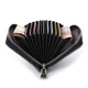 Tuzun Herren Canvas-Kartenbeutel Anti-Demagnetization Compact Multifunktion Multi-Card-Lizenz-Lizenz-Münz-Brieftaschen-Zertifikat integrierter Trend Schwarz Schwarz