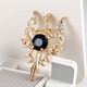 
VanCalen Brooch Men's Double Dragon Brooch Goddess Sword Brooch Domineering Ancient Style Suit Pin Needle Goddess Day Gift Double Dragon Sword Brooch