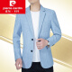 Pier Cardin brand men's clothing Spring and autumn new suit middle-aged men's business casual blazer trendy men's decoration body 3291 beige XL