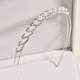 Meng Junchen bridal tiara hair accessories diamond-encrusted imitation pearl headband Korean style fashionable and elegant rhinestone double-layer hairpin headband style 6 pearl silver