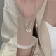Collier de danse de papillon fantastique pour les femmes inscripteur de style chinois 2024 Nouveau cadeau de chaîne de clavicule délicat et mignon M659 [collier de danse fantastique de papillon]