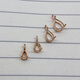 Baozha 18k gold water drop 3*5mm4*6mm 18K rose gold pendant empty support can be inlaid with V. Three colors are optional. 18K gold. Three colors are optional. Gold rose gold.