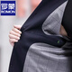 罗蒙（ROMON）中青年男士行政夹克春秋季商务休闲爸爸装翻领无痕上衣外套男 蓝色 180/XL
