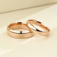 Fat Donglai's same style 18k rose gold ring with plain ring, light luxury couple's wedding ring with color plating, female model - GB No. 06