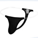 Clevere -Menmode -Männer unsichtbarer Tanga Tanga Niedrige Taille unsichtbare Dessous transparentes Gürtel sexy 1 schwarz l (73,5-80 cm)