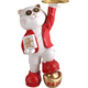 Chuxiang Rijin Doujin Lucky Cat Floor-standing Decoration Large Store Door Lucky Cat Lucky Cat Housewarming Opening Gift Rijin Doujin Lucky Cat - Red Height 75CM