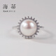 Heidi 9-10mm freshwater pearl ring for women S925 silver adjustable birthday gift for girlfriend with certificate